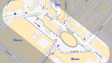 Kaart van evenementenlocatie Emmaplein