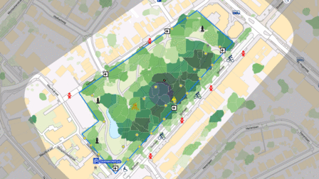 Kaart van evenementenlocatie Walkartpark